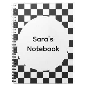 Personalisiertes Schachbrett Spiralnotizbuch Notizblock