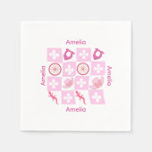 Personalisiertes Schachbrettmuster Serviette (Vorderseite)