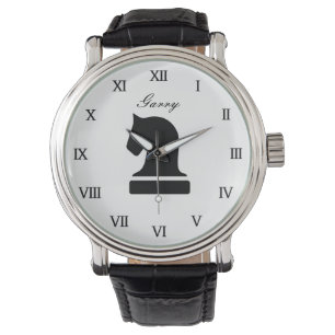 Personalisiertes Schachgeschenk für Erwachsene und Armbanduhr