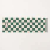 Personalisiertes Schachrosa und Grün Yogamatte (Vorderseite (Horizontal))