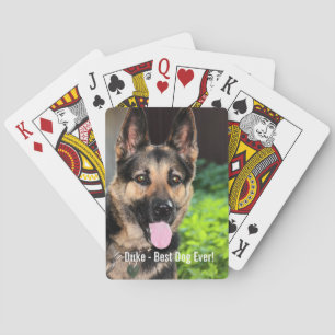 Personalisiertes Schäferhund-HundeFoto, Hundename Spielkarten