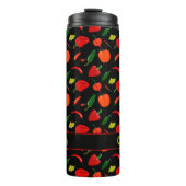 Personalisiertes scharfes Paprika-Muster Thermosbecher (Vorderseite)