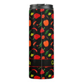 Personalisiertes scharfes Paprika-Muster Thermosbecher (Rückseite)