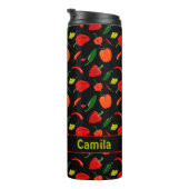 Personalisiertes scharfes Paprika-Muster Thermosbecher (Nach rechts gedreht)