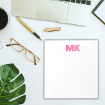 Personalisiertes Schattenmonogramm, anfänglich ros Notizblock<br><div class="desc">Personalisierte Shadow Monogram Erstmalige Pink-Note-Card-Meldung für weitere Anpassungen</div>