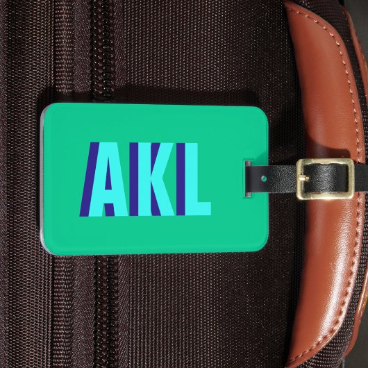 Personalisiertes Schattenmonogramm Gepäckanhänger