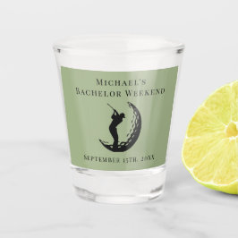 Personalisiertes Schiebeglas | Bachelor Golf Weeke Schnapsglas