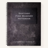 Personalisiertes Schiefer und Stein Notizblock (Vorderseite)