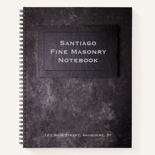 Personalisiertes Schiefer und Stein Notizblock (Vorderseite)