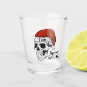 Personalisiertes Schießglas von Santa Skull Schnapsglas (Vorderseite)