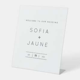 Personalisiertes Schild für das Pedestal - Elegant