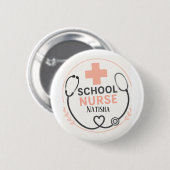 Personalisiertes Schild für das Schulkrankenzimmer Button (Vorne & Hinten)