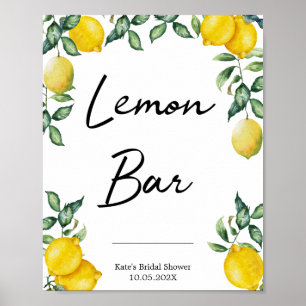 Personalisiertes Schild 'Lemon Bar' mit Zitronen