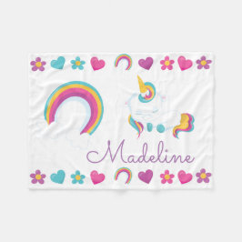 Personalisiertes Schlafbaby Unicorn Fleecedecke