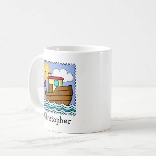 Personalisiertes Schleppboot Kaffeetasse (Vorderseite Links)