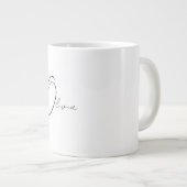Personalisiertes, schlichtes Monogramm Jumbo-Tasse (Vorderseite Rechts)