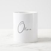 Personalisiertes, schlichtes Monogramm Jumbo-Tasse (Vorderseite)