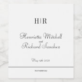 Personalisiertes, schlichtes Weinkeller Weinetikett (Einzelnes Label)