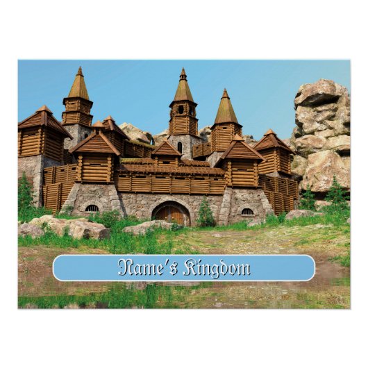 Personalisiertes Schloss für Kinder Poster (Vorderseite)