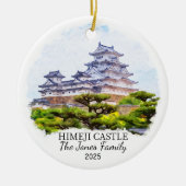 Personalisiertes Schloss Himeji Keramik Ornament (Vorne)