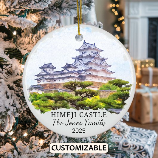 Personalisiertes Schloss Himeji Keramik Ornament