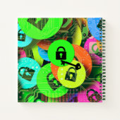 Personalisiertes Schloss und Tastenjournal Notizblock (Rückseite)