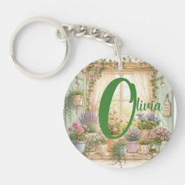 personalisiertes Schlüsselanhänger,, Pastellblumen Schlüsselanhänger