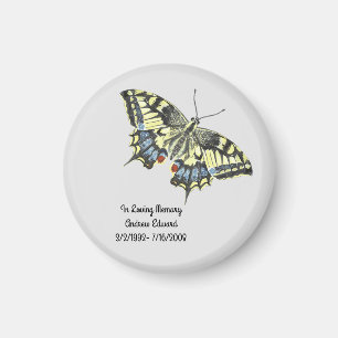 Personalisiertes Schmetterlingsgedenken Magnet