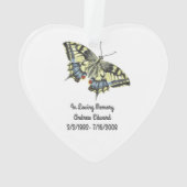 Personalisiertes Schmetterlingsmuseum Ornament (Rückseite)