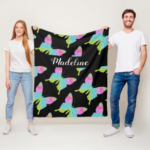 Personalisiertes Schmetterlingsmuster Fleecedecke