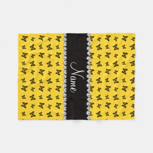 Personalisiertes Schmetterlingsmuster Fleecedecke (Vorderseite (Horizontal))