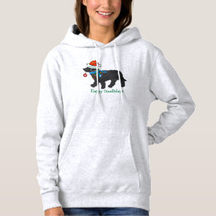 Personalisiertes schmutziges Weihnachtslabradoodle Hoodie