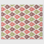 Personalisiertes Schneeflocken-Muster Geschenkpapier (Flach)