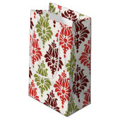 Personalisiertes Schneeflocken-Muster Kleine Geschenktüte (Rückseite Schrägansicht)