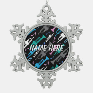 Personalisiertes Schneeflocken Zinn-Ornament