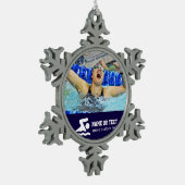 Personalisiertes Schneeflocken Zinn-Ornament (Links)