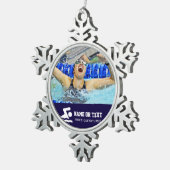 Personalisiertes Schneeflocken Zinn-Ornament (Rechts)