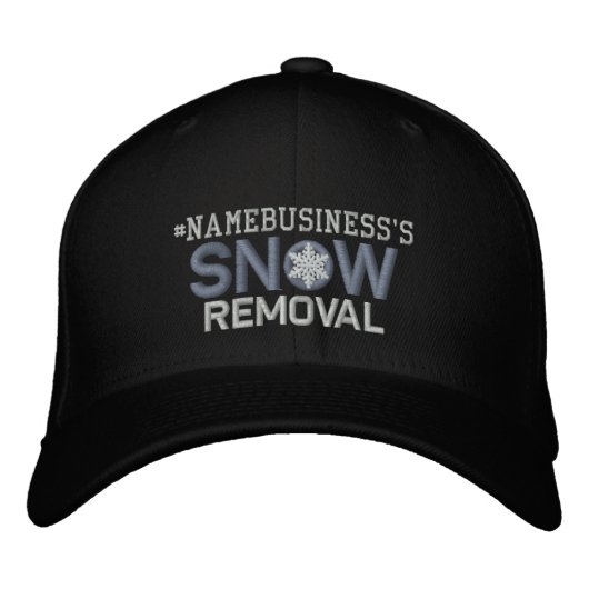 Personalisiertes Schneeflockendesign Bestickte Baseballkappe (Vorderseite)