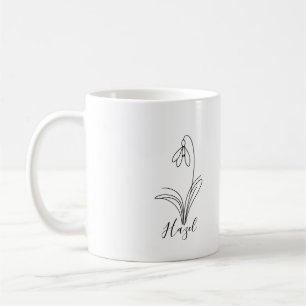 Personalisiertes Schneeglöckchen-Geburtsblume Janu Kaffeetasse
