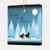 Personalisiertes Schneepferd Keramikornament (Links)