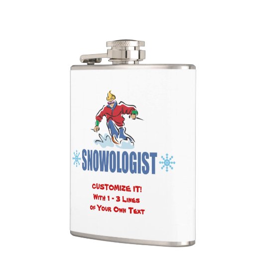 Personalisiertes Schneeschuhen Flachmann (Links)