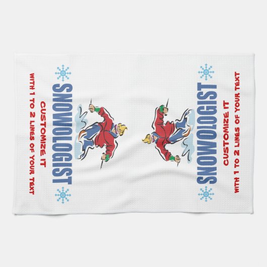 Personalisiertes Schneeschuhen Geschirrtuch (Horizontal)