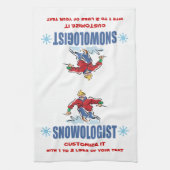 Personalisiertes Schneeschuhen Geschirrtuch (Vertikal)