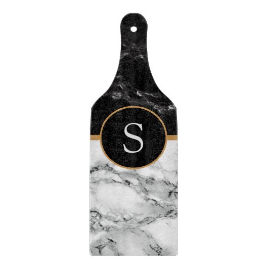 Personalisiertes Schneidbrett aus Schwarz-weißem M Schneidebrett (Vorderseite)