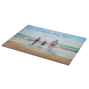 Personalisiertes Schneidbrett mit Familienfoto und Schneidebrett