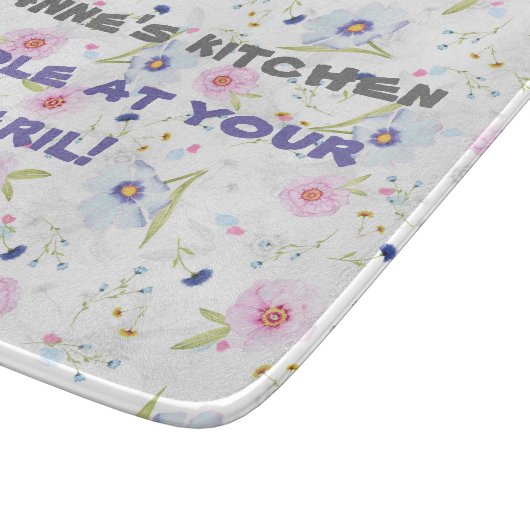 Personalisiertes Schneidebrett mit geschliffenen B (Ecke)