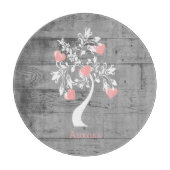 Personalisiertes Schneidebrett mit rosafarbenem Ba (Vorderseite)