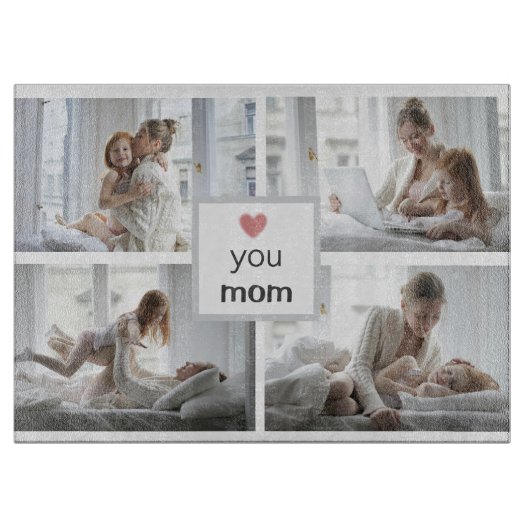 Personalisiertes Schneidebrett - Muttertagsgeschen (Vorderseite)