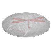 Personalisiertes Schneiderboard Rosa Dragonfly Schneidebrett (Ecke)