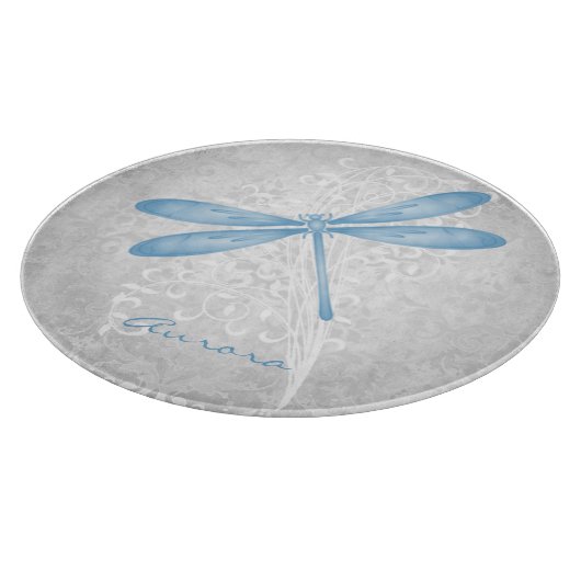 Personalisiertes Schneidwerk für Blaudrachenfliege Schneidebrett (Ecke)